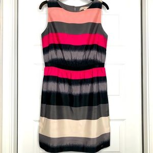 👗 LIKE NEW LOFT Striped Mutilcolor Color pop SleevelessDress A-line
